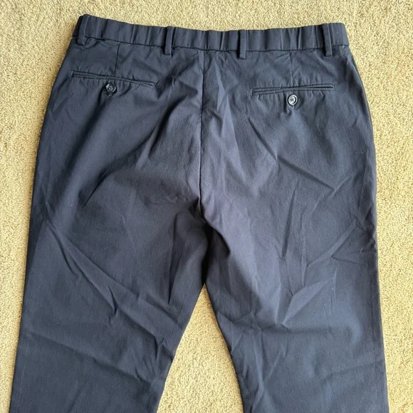 Tommy Hilfiger Navy Dress Pants Mens 36x32 Flat Front Business Casual - Picture 6 of 7